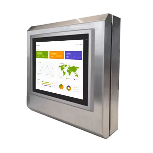 Boîtier inox 15″ avec porte