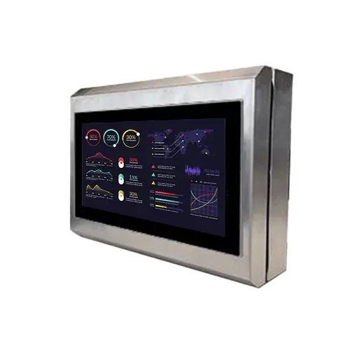 Boîtier inox 19″ avec porte