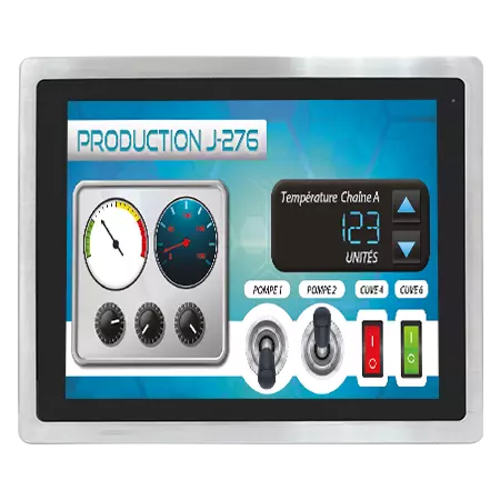 Moniteur industriel étanche 6 Faces – 15″