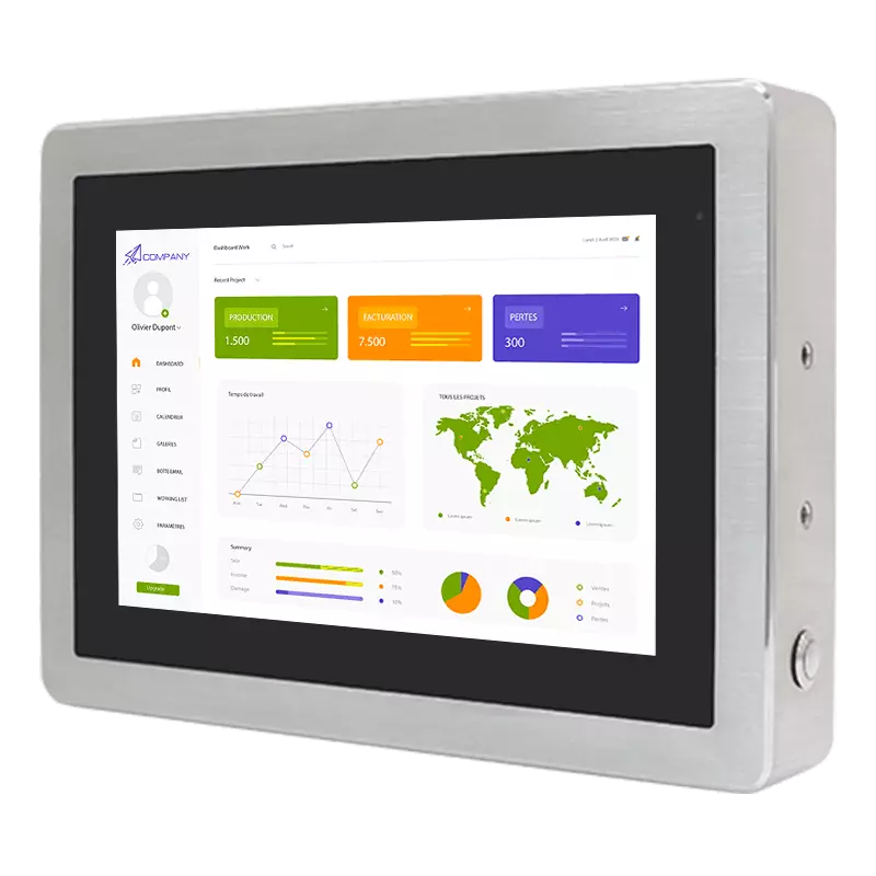 Moniteur industriel étanche 6 Faces – 10.1″