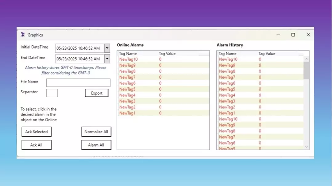 Alarm Management in ADISRA SmartView